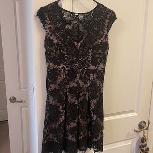 Lace overlay dress